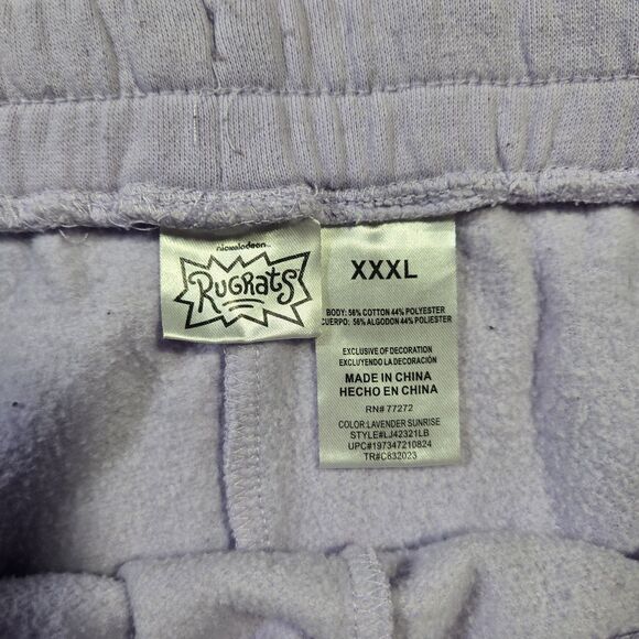Rugrats Jogger Pants Woman XXL Purple Graphics Pull On Pockets Y2K - Picture 9 of 15